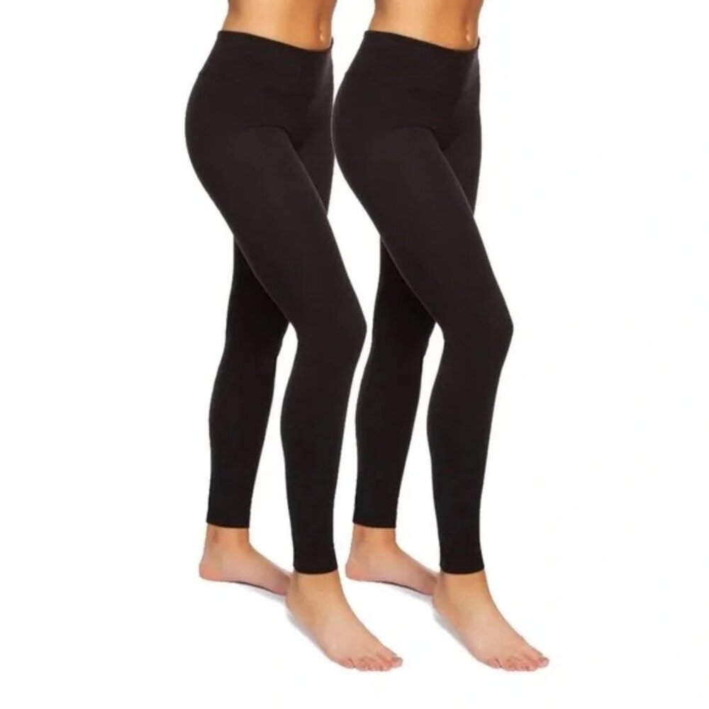 Felina 2pk Athleisure Performance Legging Leggings w/Slimming Waist Band XS